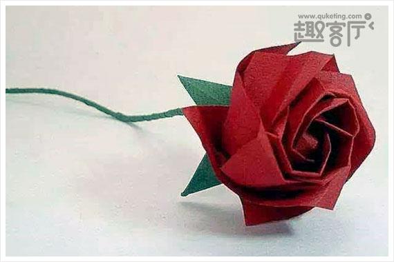 简单的纸折花大全 儿童手工折玫瑰花的图片