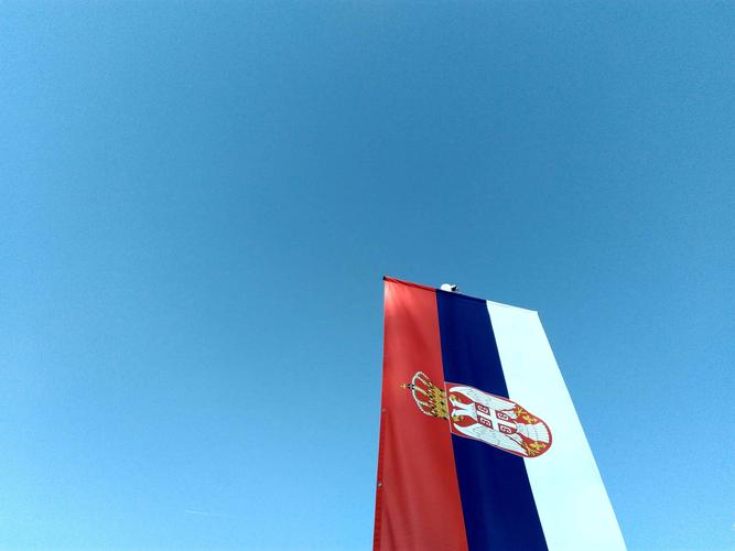 爱国主义, 塞尔维亚国旗, 天空, 旗帜, 会徽, 风, 户外