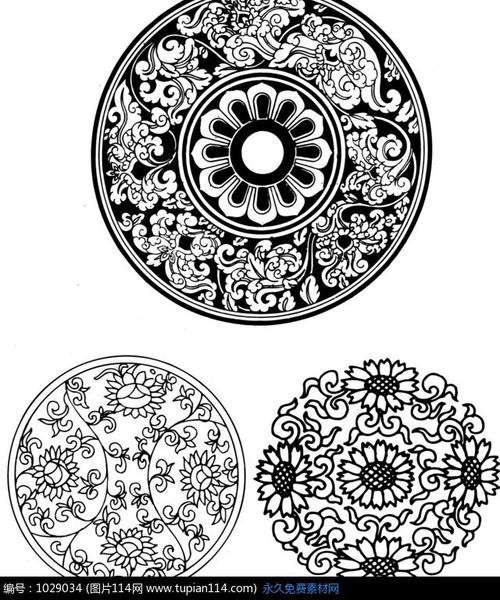 中国经典纹样素材-吉祥团花7