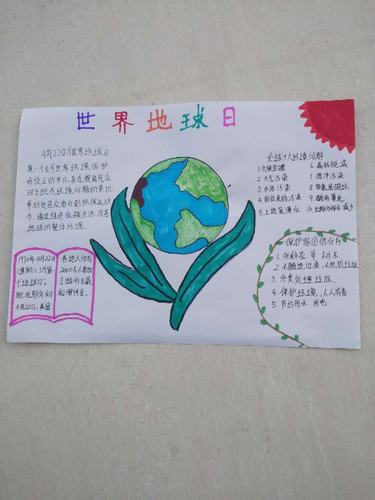 学生积极搜集环境保护知识,制作精美的手抄报,把环保知识,展示给
