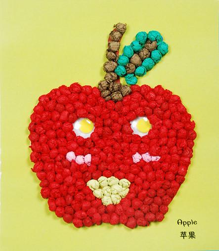 批发幼儿园手工制作揉纸画手工创意粘贴类水果搓纸画玩具