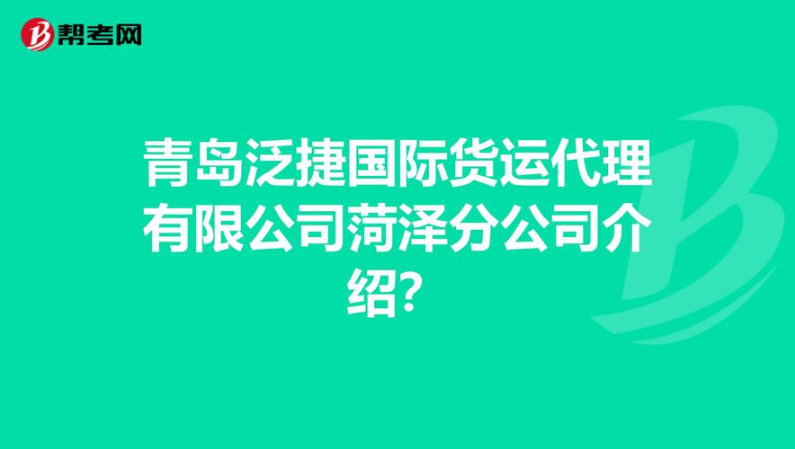 青岛泛捷国际货运代理有限公司菏泽分公司介绍?