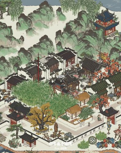 江南百景图徽州府布局汪氏家祠布局