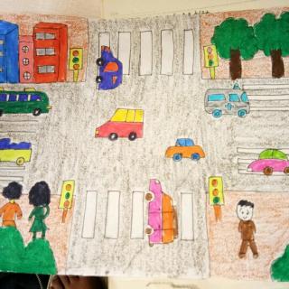 大班热闹的马路手抄报 手抄报简单又好看