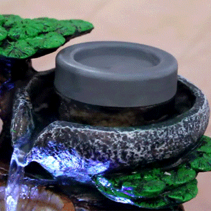 摆件 创意摆设品 时来运转石磨水景喷泉流水工艺品风水摆件