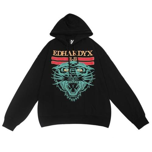 Edhardy,刘嘉玲虎头品牌叫什么 【edx】ed hardy x 秋季新款虎头胶浆印花连帽卫衣 x1ncu858【1月31