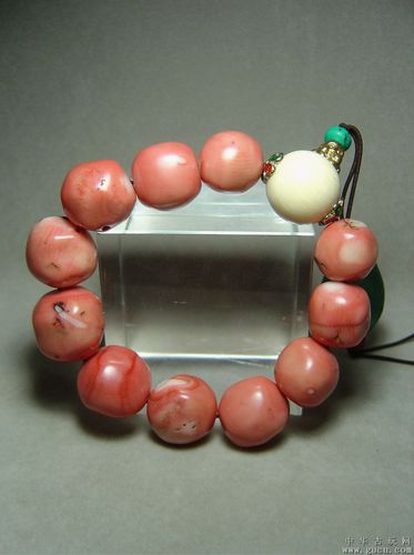 清代红珊瑚11颗手串