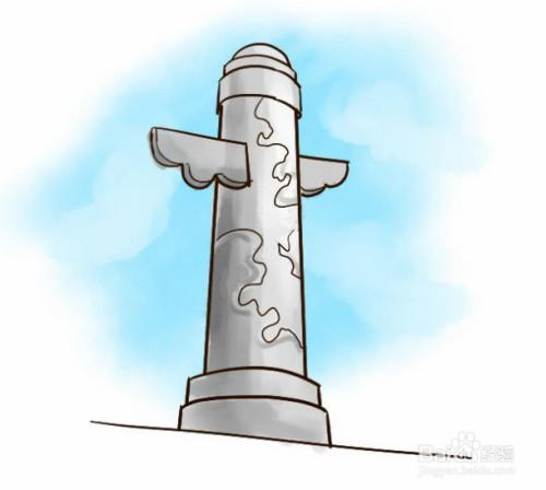 天安门广场华表简笔画