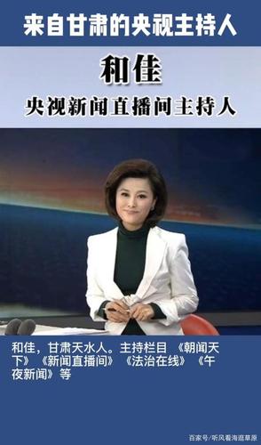 来自我们甘肃的央视主持人