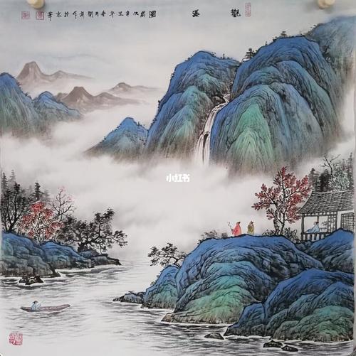 四尺斗方仿古山水画