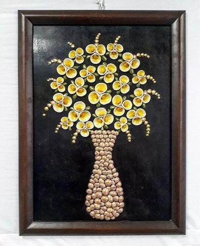 海边捡回家的贝壳,她在家粘贴起来,做出的手工花非常