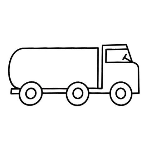 油罐车简笔画图片大全