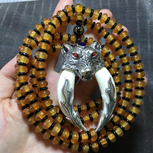 黄金甲山龟手串 龟甲108颗手链 佛珠手链 项链 狼牙吊坠配饰