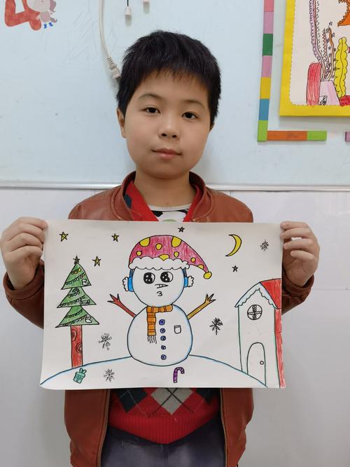 【神墨绘画】中山寒假彩铅班《水果超市》《冬天里的雪人》绘画作品