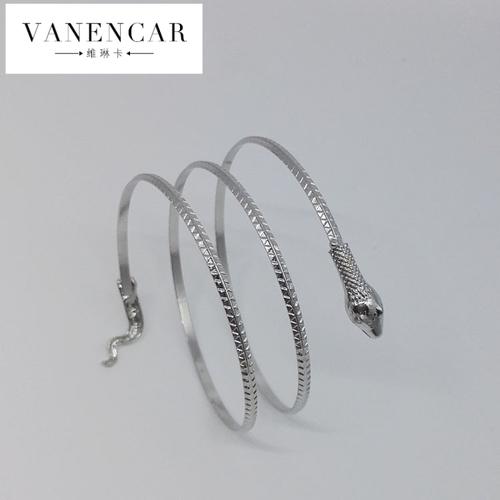 高端饰品优雅气质个性小蛇snake手镯金属蛇形手环蛇手链