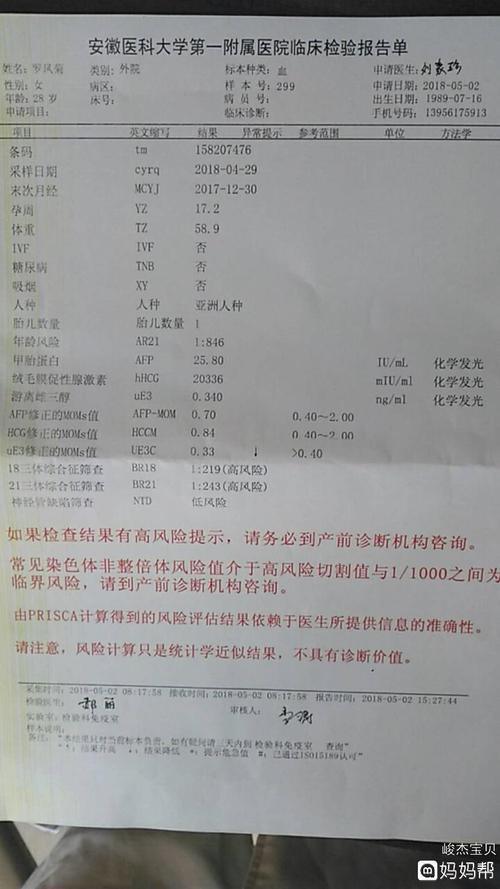 妈妈们帮忙看看,唐筛俩项高风险怎么办啊?