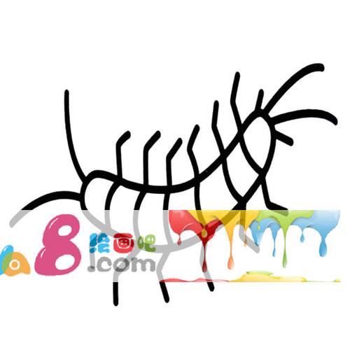 蜈蚣昆虫简笔画步骤图片大全四