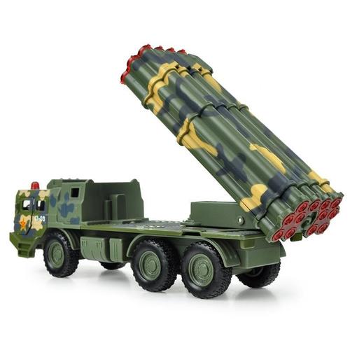 仿真军事模型合金防空导弹智扣发射车火箭炮阅兵军事模型车儿童玩具车