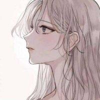 卡通侧脸忧伤女生头像