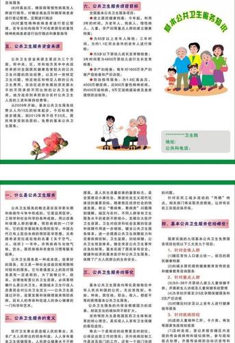 基本公共卫生服务知识a4三折页图片