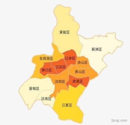 武汉地图png素材透明免抠图片-城市地标