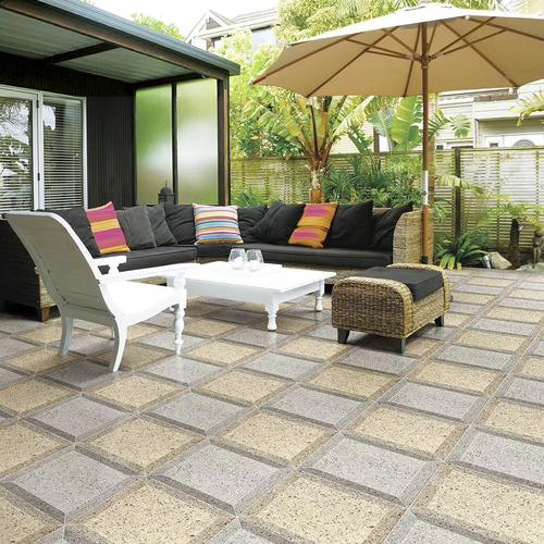 庭院瓷砖室外别墅楼顶阳台地面砖中式麻石防滑防冻露天台花园地砖