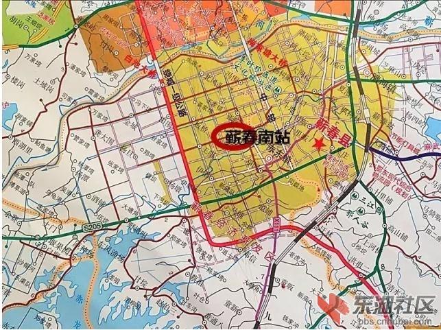 黄黄高铁 蕲春站位置确定