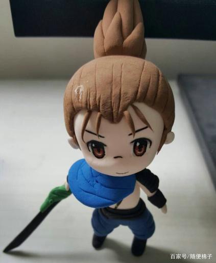 手工英雄联盟中的亚索粘土人物做法