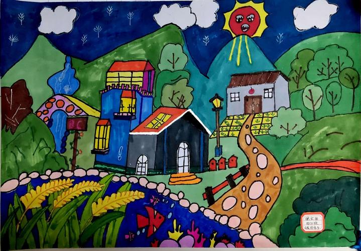 乡村振兴 童画家乡 ----荷花镇中心小学绘画作品展示