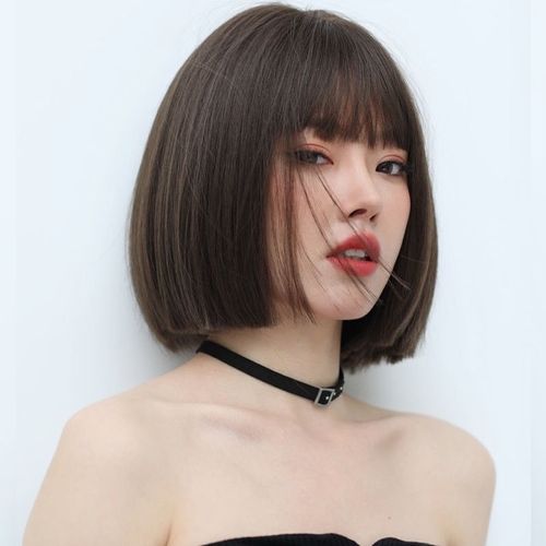 波波头发型图片2020,圆脸短发发型图片2020 假发女短发bobo学生圆脸修脸波波头日系发型自然少女