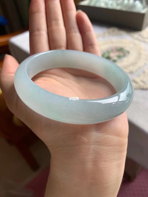 大圈口正圈冰糯种冰晴蓝底!完美!_翡翠手镯_时尚_配饰
