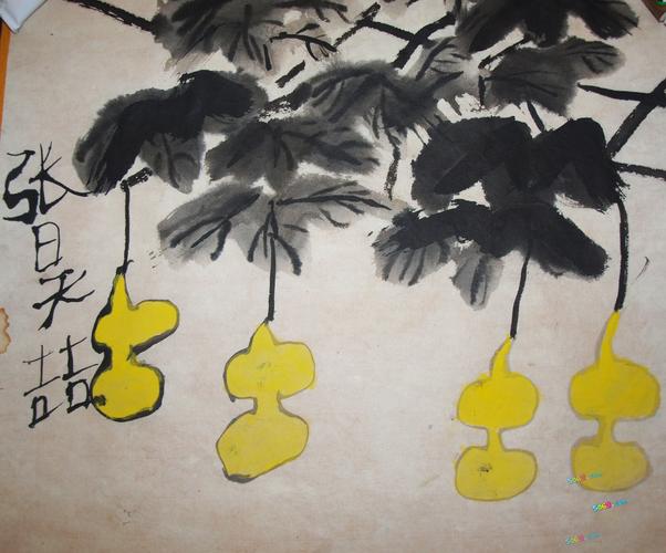 少儿水墨画作品葫芦