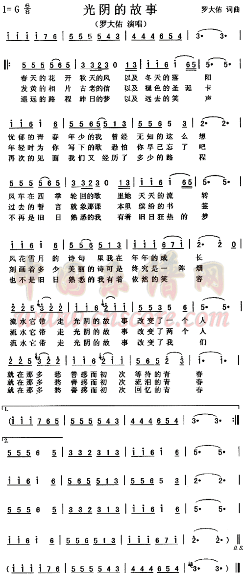 真心 求 罗大佑 光阴的故事 bd 口琴谱啊 求求大神了!