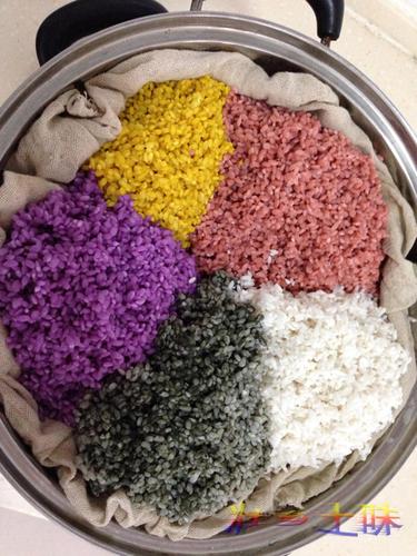 五色糯米饭植物染料 三月三染色花草 四色包邮壮乡吃货广西特产