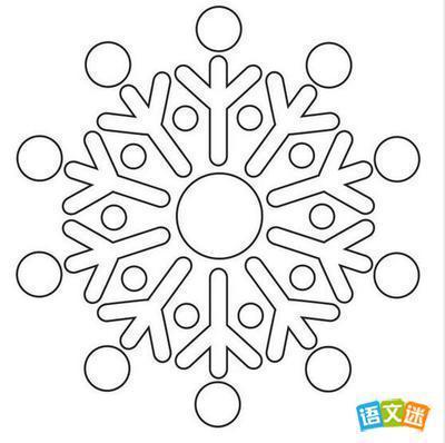 圣诞节卡片简笔画雪花