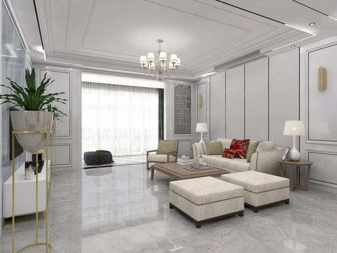 鱼肚灰美式客餐厅(真石)