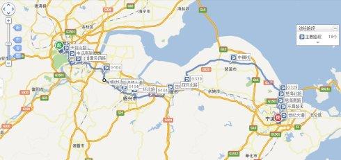 凌晨2点从杭州出行,沿着g104国道,变换g329,g61省道.