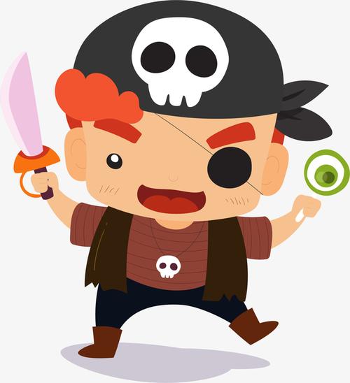 万圣节卡通海盗装扮