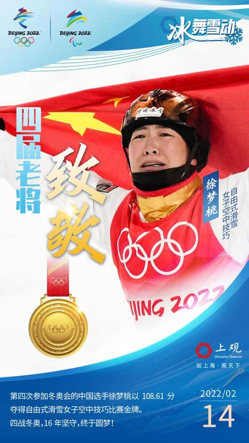 【冬奥会海报集锦】第五金!空中技巧徐梦桃终圆梦