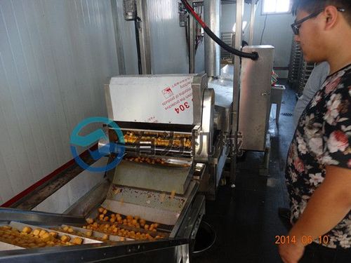 哪里有卖鱼豆腐油炸机的诸城市有为机械鱼豆腐油炸机价格