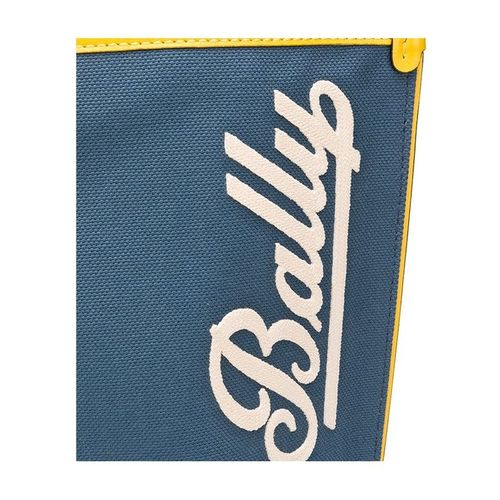 巴利/bally 18年秋冬 饺子包 女士 logo 蓝色 手提包 6224460