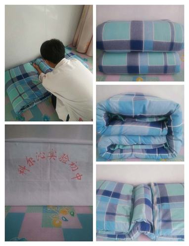 初中2019级1班:《你的行李叠的真好看》学生内务整理之叠被子主题活动