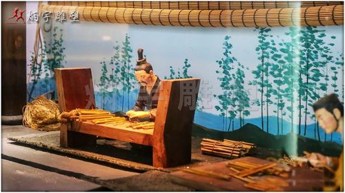 汉代简牍制作过程--人物雕塑