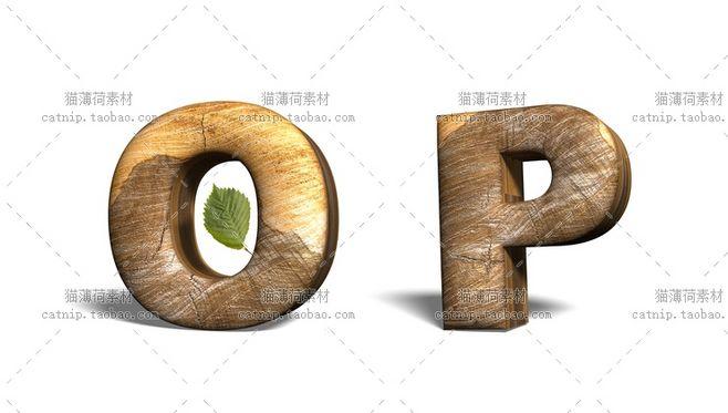ps45|立体木质纹理英文字母造型海报排版psd分层设计素材源文件