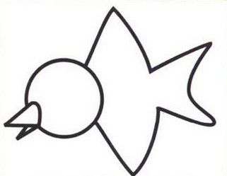 幼儿简笔画小麻雀