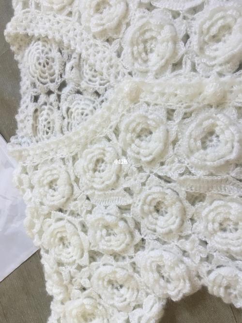 我的第一件立体玫瑰花手钩开衫_开衫_钩针编织_兴趣爱好_手工