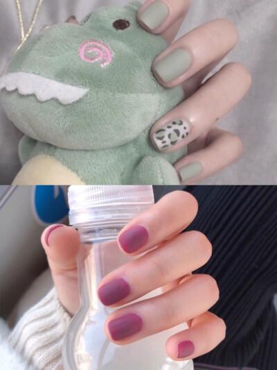 ins风 | 显白纯色磨砂美甲