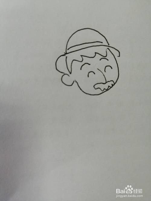 最最最非常非常的爷爷简笔画