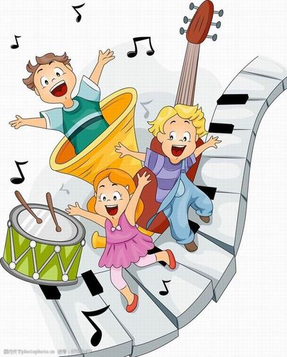 音乐卡通儿童孩子图片