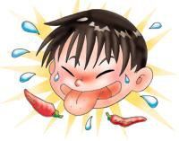 吃辣食物的表情简笔画 简笔画图片大全-蒲城教育文学网